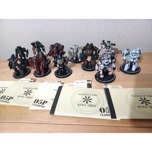 Lot Of 11 WIZKIDS Hetoclix MechWarrior MINIATURES Battletech